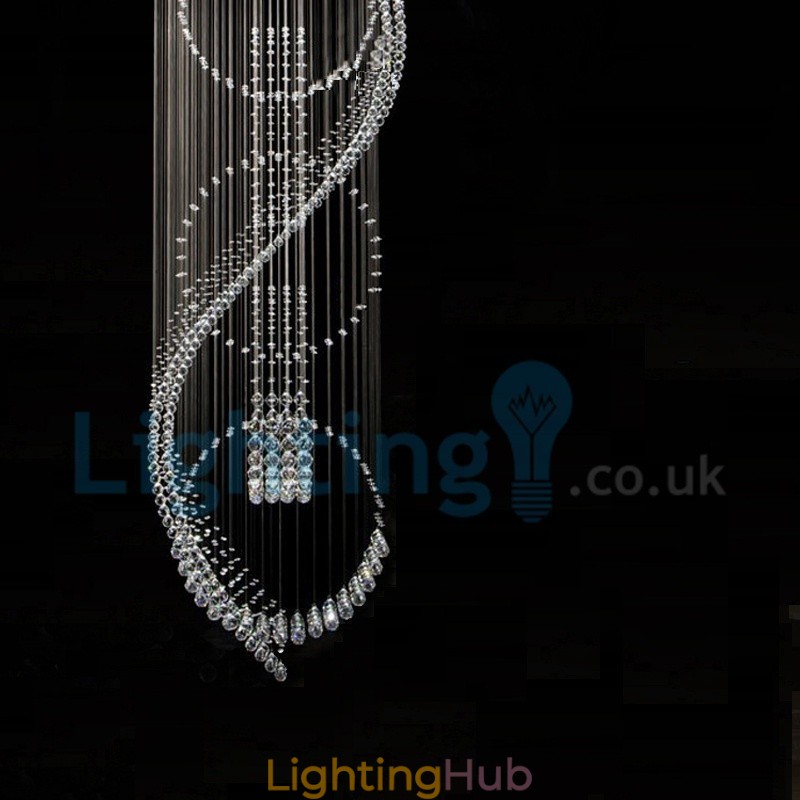 Modern Contemporary Chandelier Flush mount Pendant Fixture Crystal Rain Drop Light