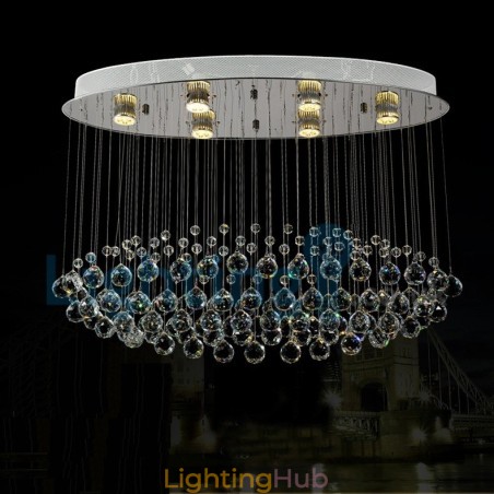 Modern Contemporary Chandelier Flush mount Pendant Fixture Crystal Rain Drop Light Modern Contemporary Chandelier Flush mount Pendant Fixture Crystal Rain Drop Light