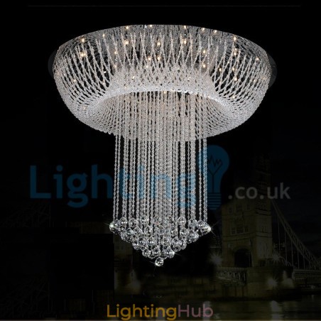 Modern Contemporary Chandelier Flush mount Pendant Fixture Crystal Rain Drop Light Modern Contemporary Chandelier Flush mount Pendant Fixture Crystal Rain Drop Light