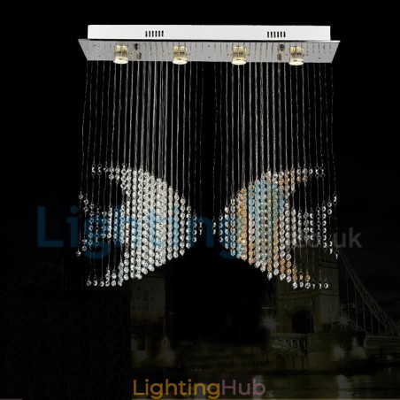 Modern Contemporary Chandelier Flush mount Pendant Fixture Crystal Rain Drop Light Modern Contemporary Chandelier Flush mount Pendant Fixture Crystal Rain Drop Light