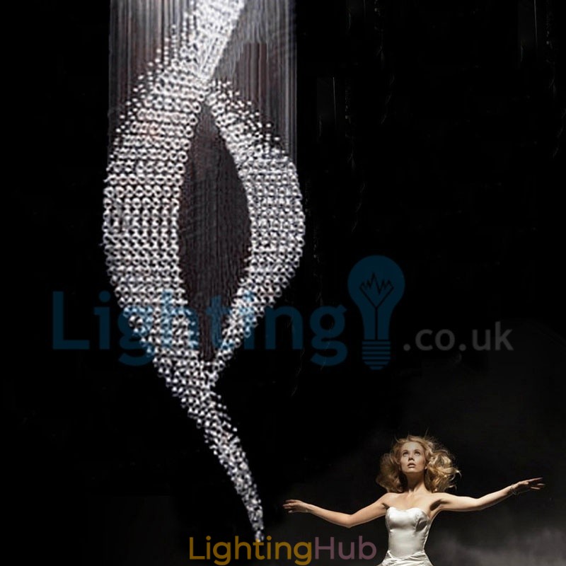 Modern Contemporary Chandelier Flush mount Pendant Fixture Crystal Rain Drop Light