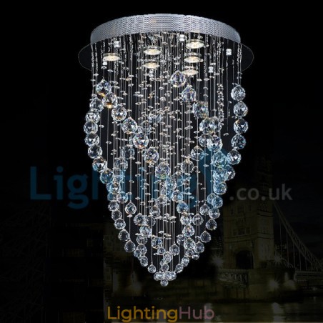 Modern Contemporary Chandelier Flush mount Pendant Fixture Crystal Rain Drop Light Modern Contemporary Chandelier Flush mount Pendant Fixture Crystal Rain Drop Light