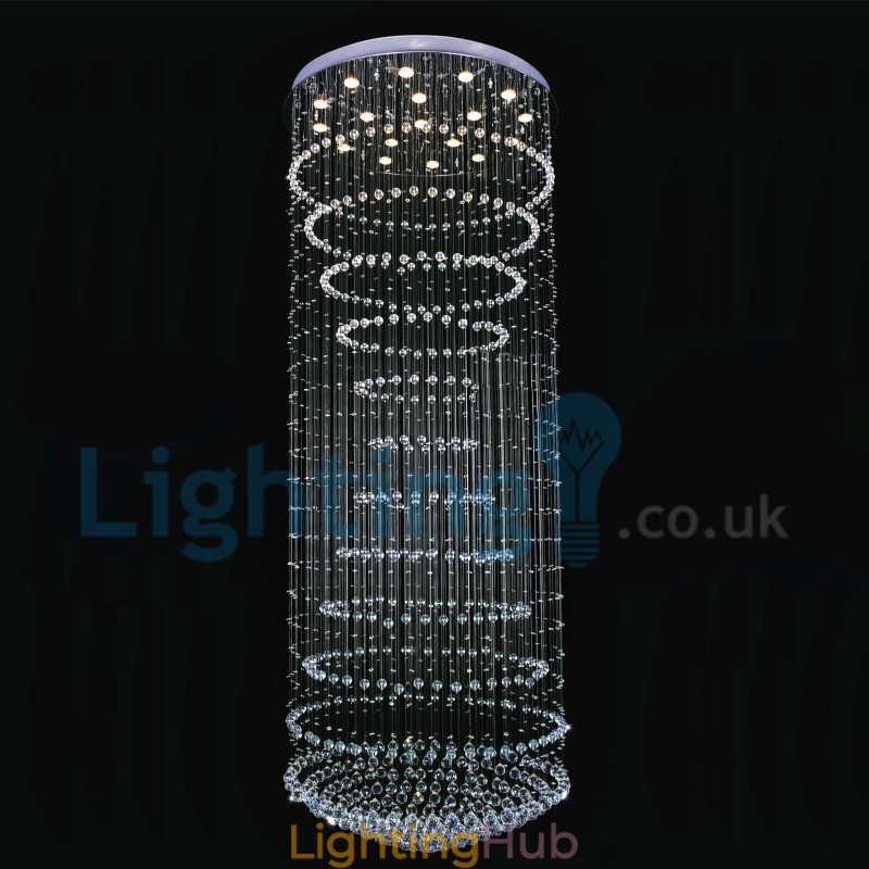Modern Contemporary Chandelier Flush mount Pendant Fixture Crystal Rain Drop Light