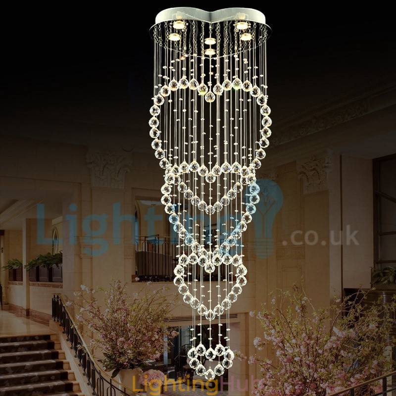 Modern Contemporary Chandelier Flush mount Pendant Fixture Crystal Rain Drop Light