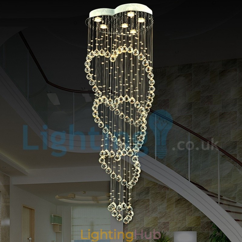 Modern Contemporary Chandelier Flush mount Pendant Fixture Crystal Rain Drop Light