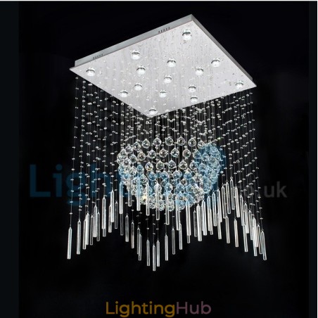 Modern Contemporary Chandelier Flush mount Pendant Fixture Crystal Rain Drop Light Modern Contemporary Chandelier Flush mount Pendant Fixture Crystal Rain Drop Light