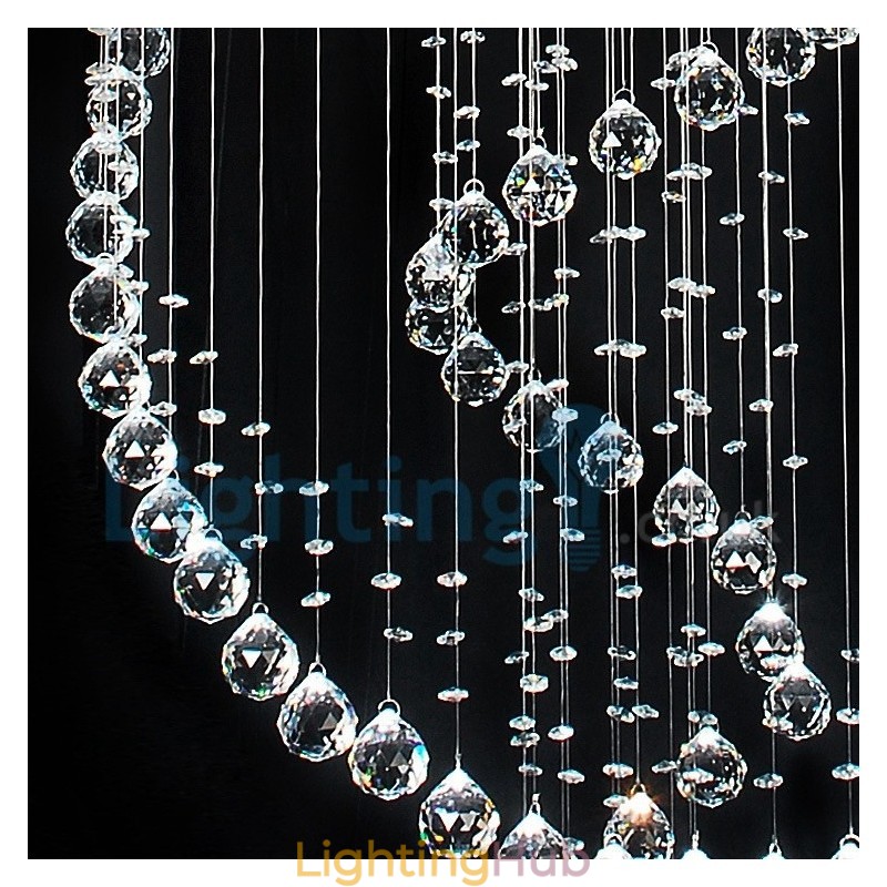 Modern Contemporary Chandelier Flush mount Pendant Fixture Crystal Rain Drop Light