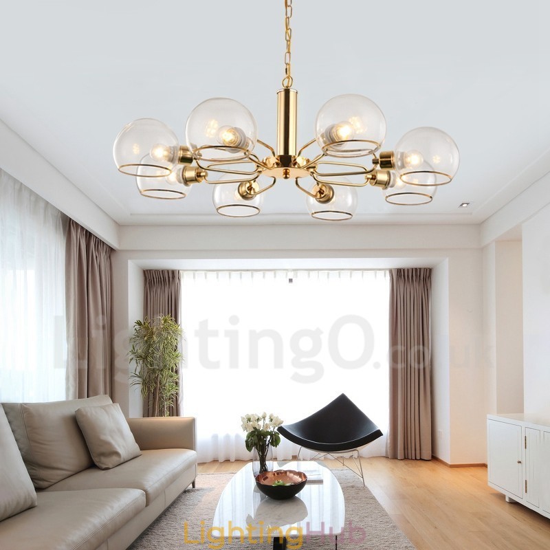 8 Lights Nordic Postmodern Creative Glass Magic Bean Chandelier