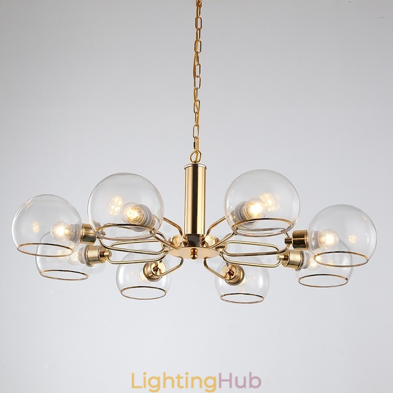 8 Lights Nordic Postmodern Creative Glass Magic Bean Chandelier