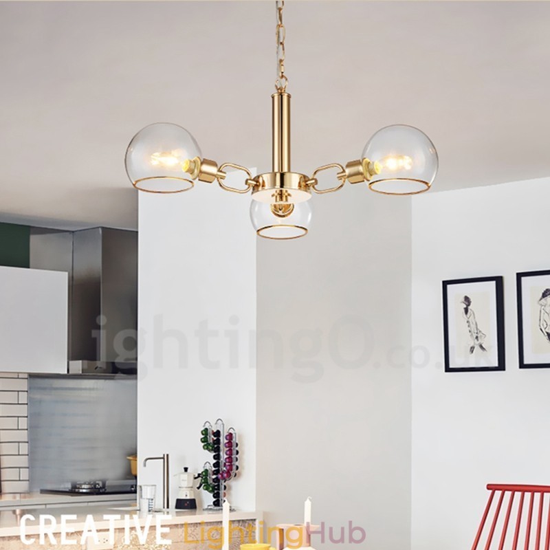 3 Lights Nordic Postmodern Creative Glass Magic Bean Chandelier