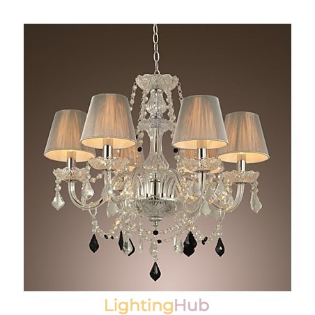 Chandelier Crystal Luxury Modern 1 Tiers Living 6 Lights