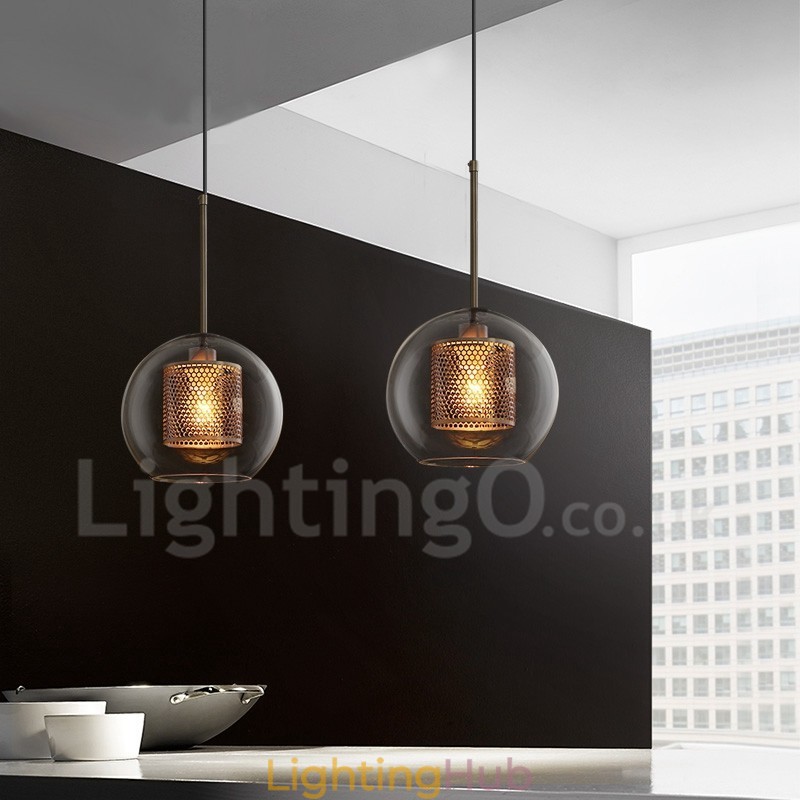 Modern Minimalist Nordic Style Decoration Cafe Glass Ball Single Head Pendant Light