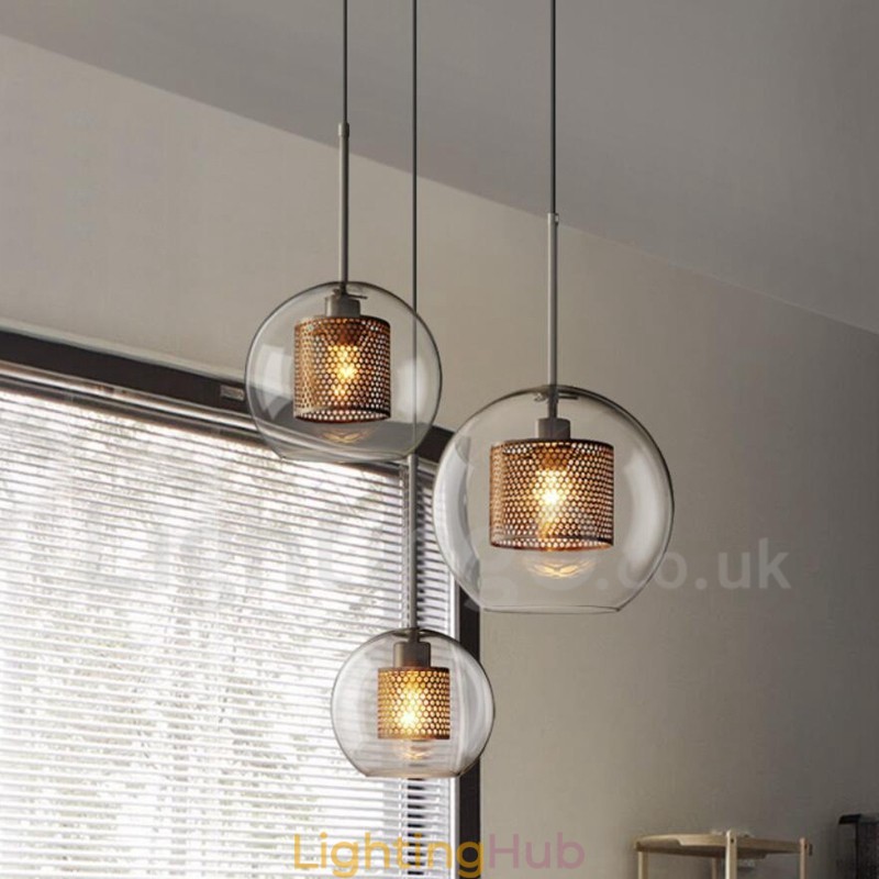 Modern Minimalist Nordic Style Decoration Cafe Glass Ball Single Head Pendant Light