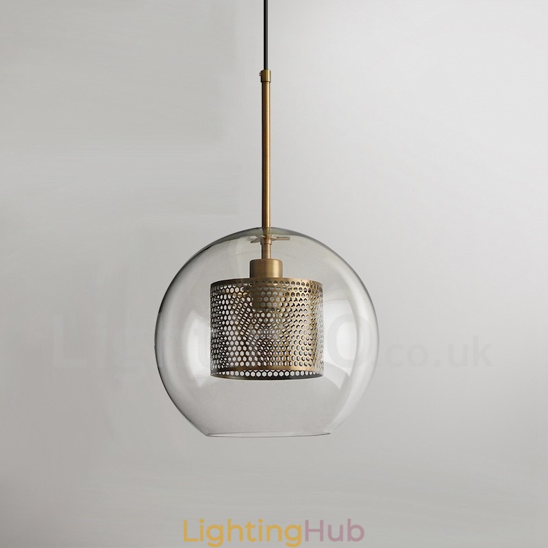 Modern Minimalist Nordic Style Decoration Cafe Glass Ball Single Head Pendant Light