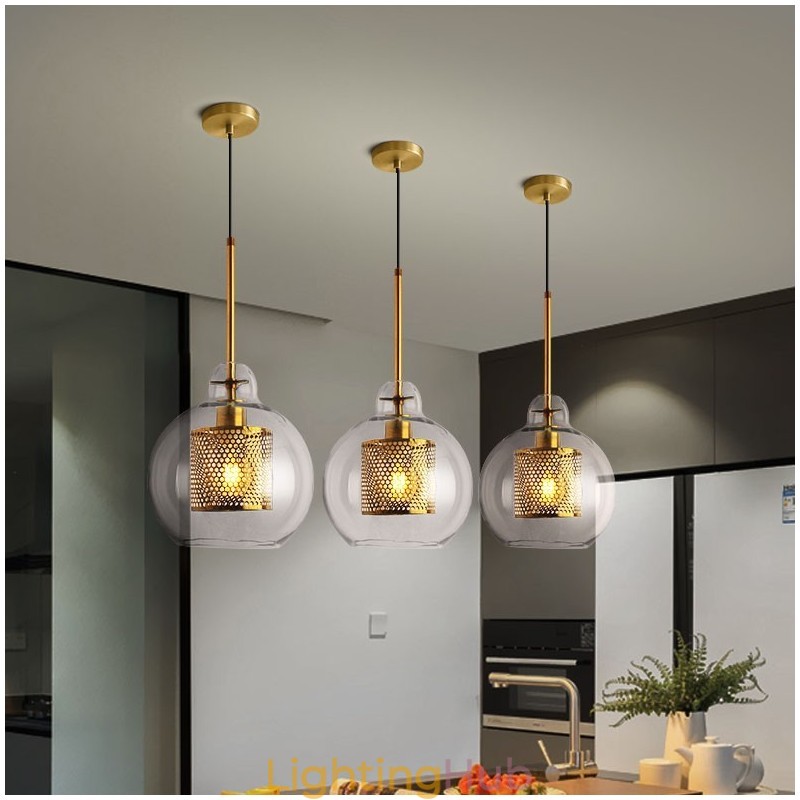Modern Minimalist Nordic Style Decoration Cafe Glass Ball Single Head Pendant Light