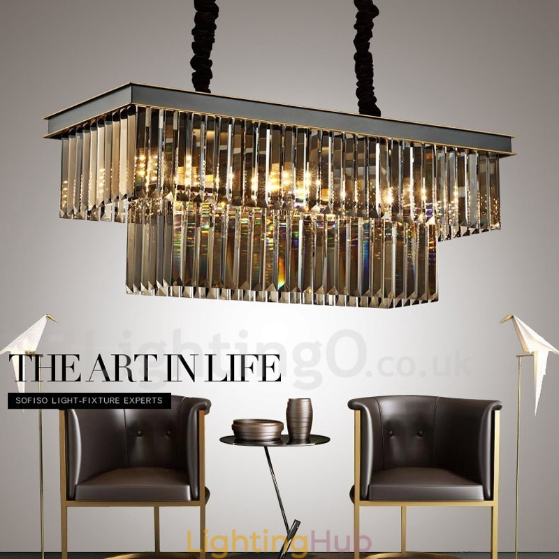 Retro Crystal Pendant Light Cafe Exibittion Hall
