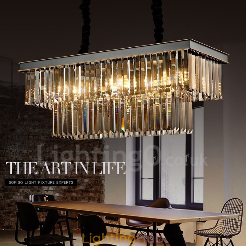 Retro Crystal Pendant Light Cafe Exibittion Hall