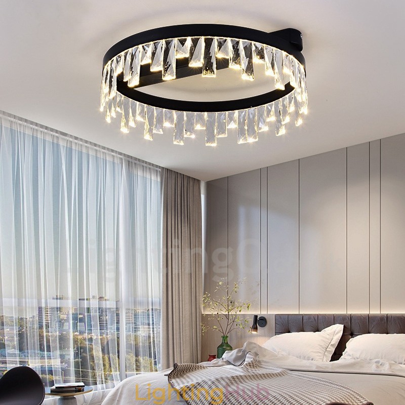 Modern Minimalist Creative Circular Ceiling Crystal Light