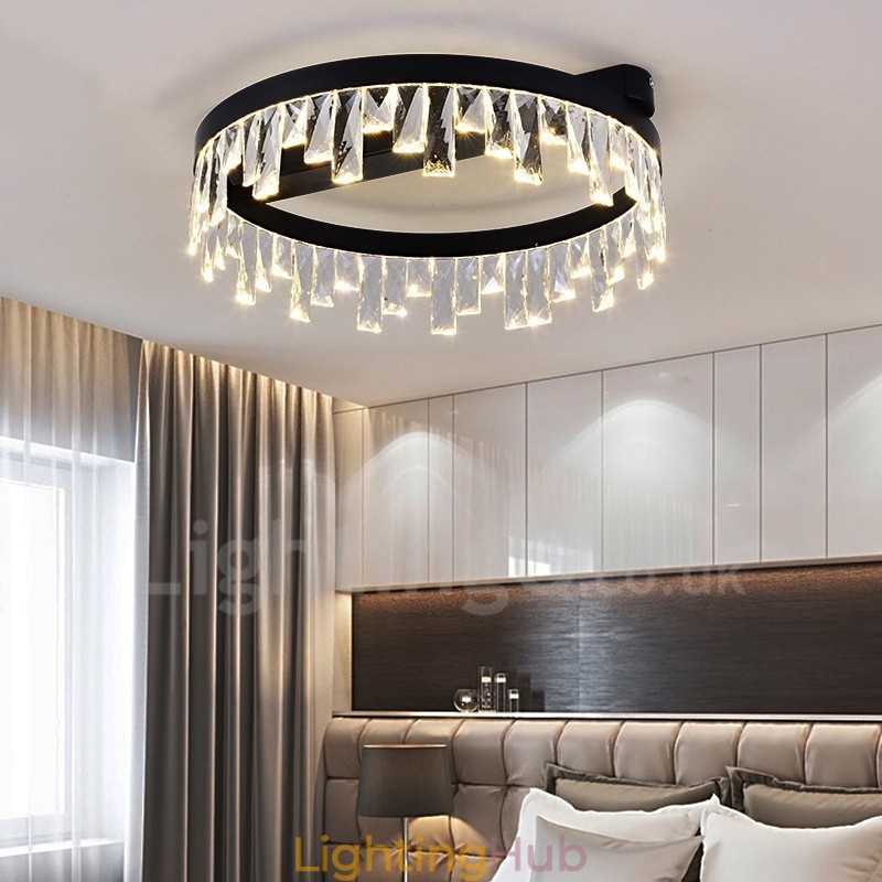 Modern Minimalist Creative Circular Ceiling Crystal Light