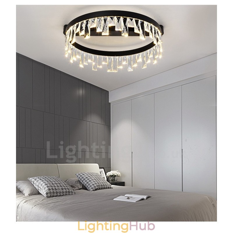 Modern Minimalist Creative Circular Ceiling Crystal Light