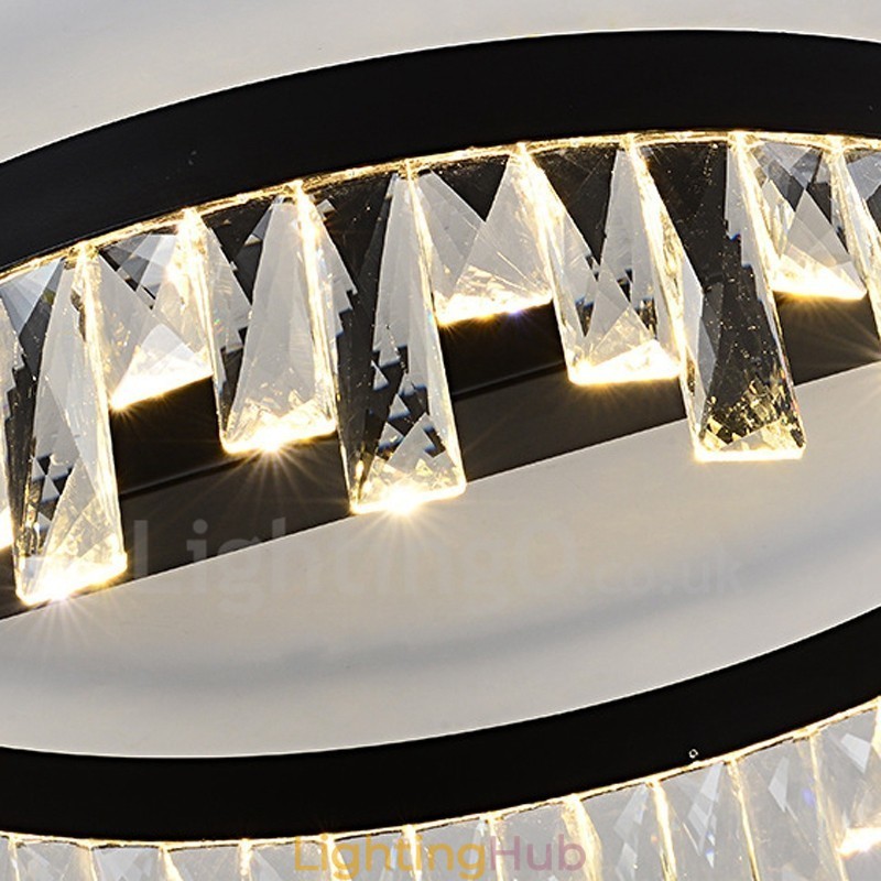 Modern Minimalist Creative Circular Ceiling Crystal Light