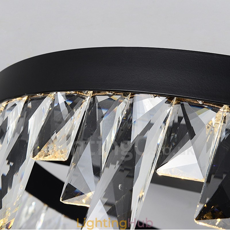 Modern Minimalist Creative Circular Ceiling Crystal Light
