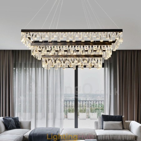 Nordic Crystal Pendant Light Rectangular Atmosphere Pendant Light Postmodern Lighting Nordic Crystal Pendant Light Rectangular Atmosphere Pendant Light Postmodern Lighting