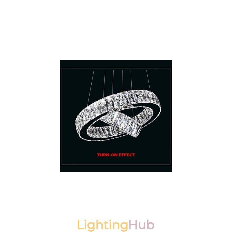 Crystal Chandelier Lights Modern Lighting Two Rings D2040 K9 Large Crystal Home Ceiling Light Fixtures