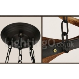 6 Light Rustic Ring Antler Chandelier