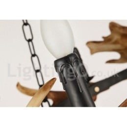 6 Light Rustic Ring Antler Chandelier