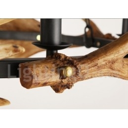 6 Light Rustic Ring Antler Chandelier