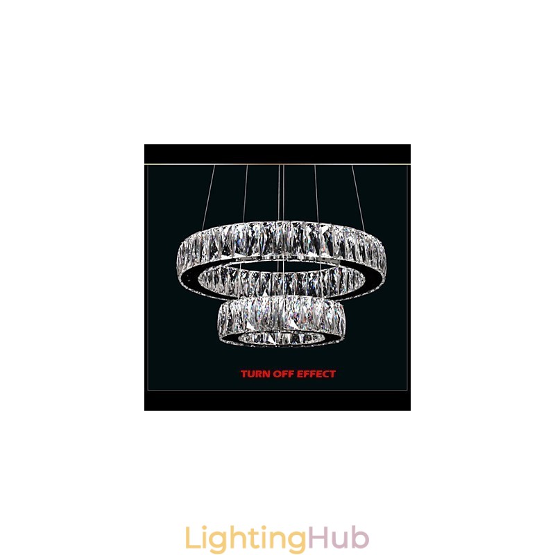Crystal Chandelier Lights Modern Lighting Two Rings D2040 K9 Large Crystal Home Ceiling Light Fixtures