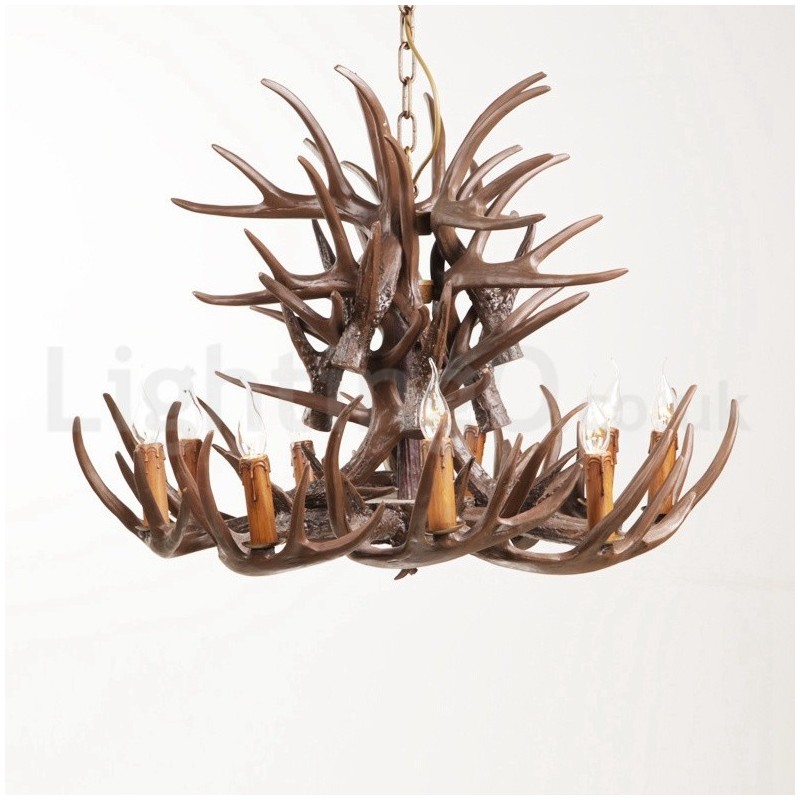 9 Light Rustic Artistic Retro Antler Chandelier
