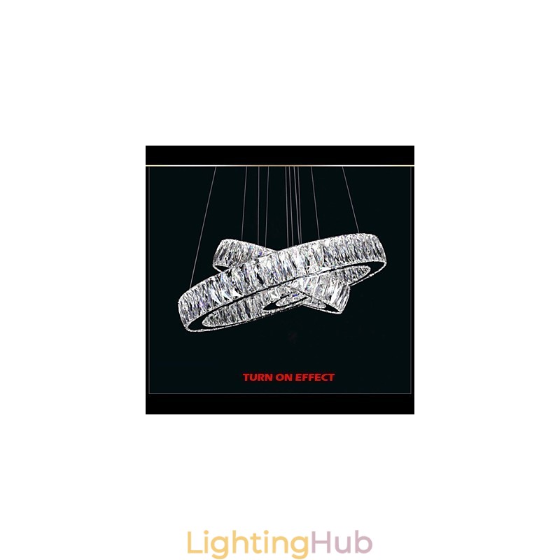 Crystal Chandelier Lights Modern Lighting Two Rings D2040 K9 Large Crystal Home Ceiling Light Fixtures
