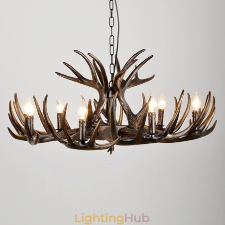 9 Light Rustic Artistic Retro Antler Black Chandelier 9 Light Rustic Artistic Retro Antler Black Chandelier