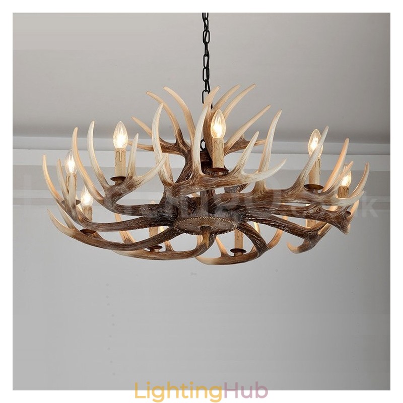 9 Light Rustic Artistic Retro Antler Vintage Chandelier