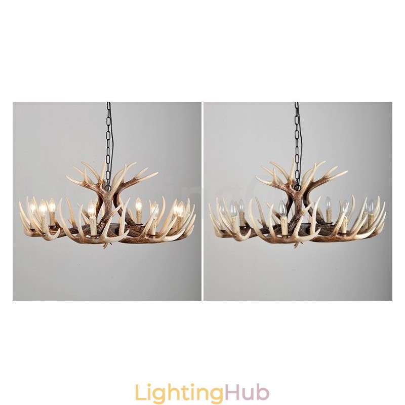 9 Light Rustic Artistic Retro Antler Vintage Chandelier