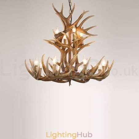 12 Light 2 Ties Rustic Artistic Retro Antler Vintage Chandelier 12 Light 2 Ties Rustic Artistic Retro Antler Vintage Chandelier