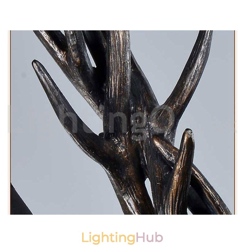 6 Light Rustic Artistic Retro Antler Black Vintage Chandelier