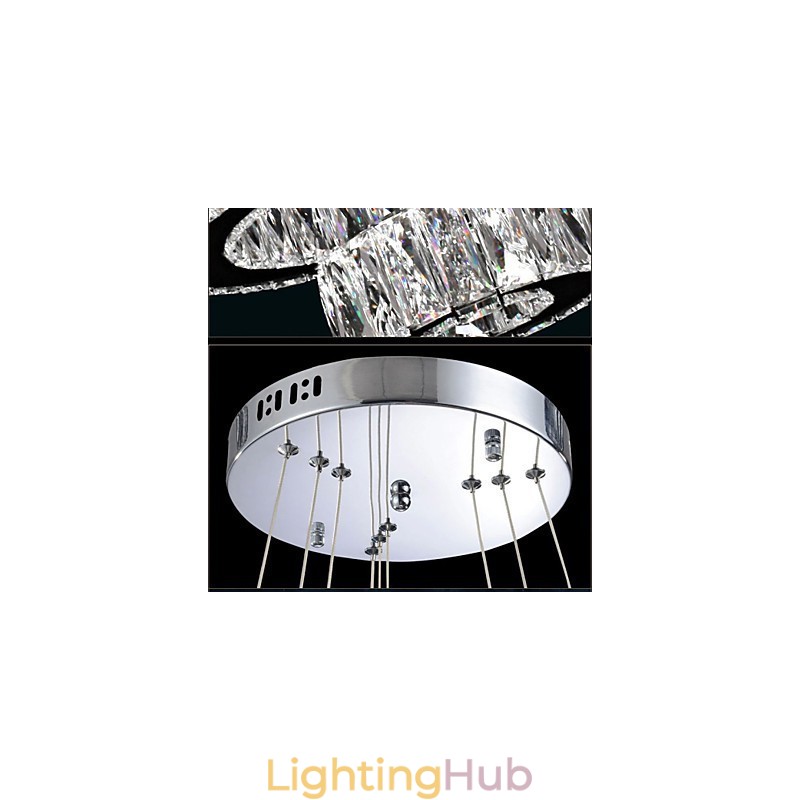 Crystal Chandelier Lights Modern Lighting Two Rings D2040 K9 Large Crystal Home Ceiling Light Fixtures