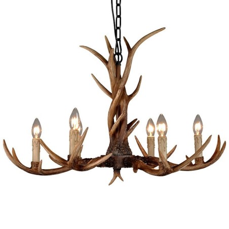 6 Light Rustic Artistic Retro Antler Vintage Candle Chandelier 6 Light Rustic Artistic Retro Antler Vintage Candle Chandelier