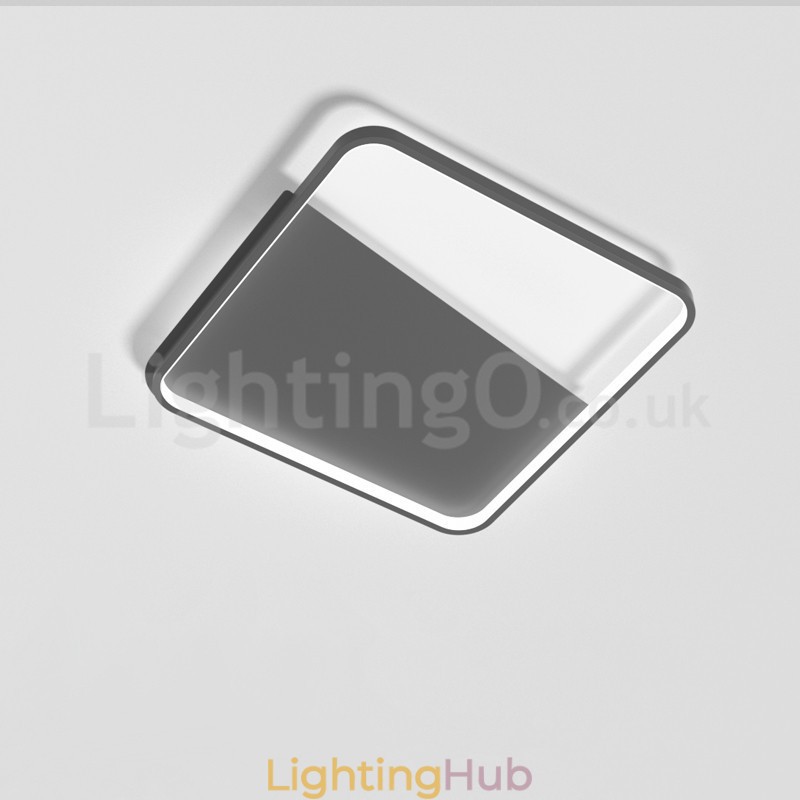 Modern Minimalist Ultra thin 5cm Aluminum Square Flush Mount Ceiling Lights