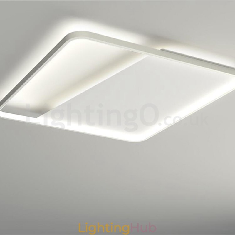 Modern Minimalist Ultra thin 5cm Aluminum Square Flush Mount Ceiling Lights