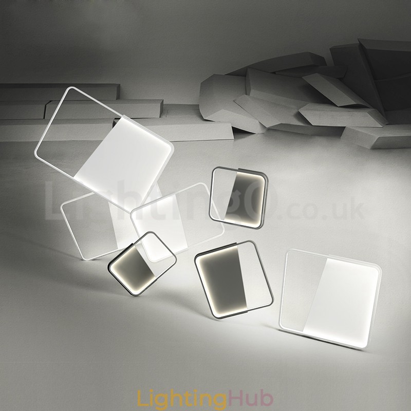 Modern Minimalist Ultra thin 5cm Aluminum Square Flush Mount Ceiling Lights