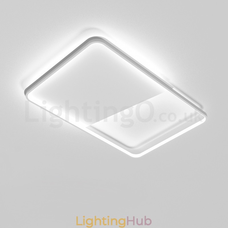 Modern Minimalist Ultra thin 5cm Aluminum Rectangle Flush Mount Ceiling Lights
