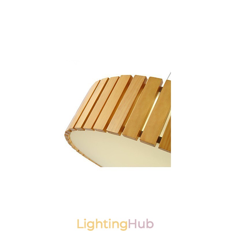 Chandelier Mini Style Lantern Wood Bamboo