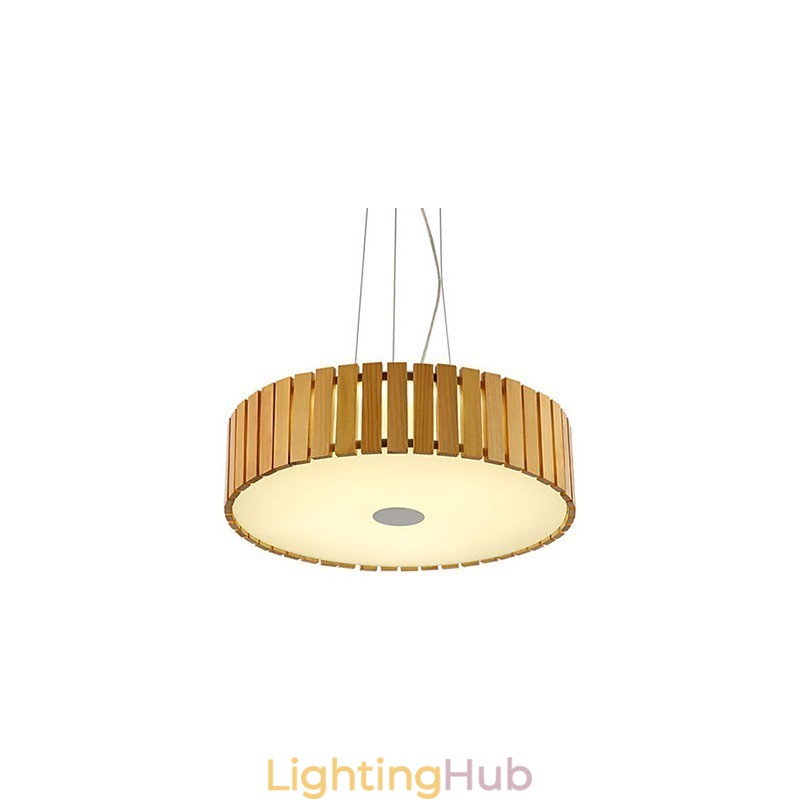 Chandelier Mini Style Lantern Wood Bamboo