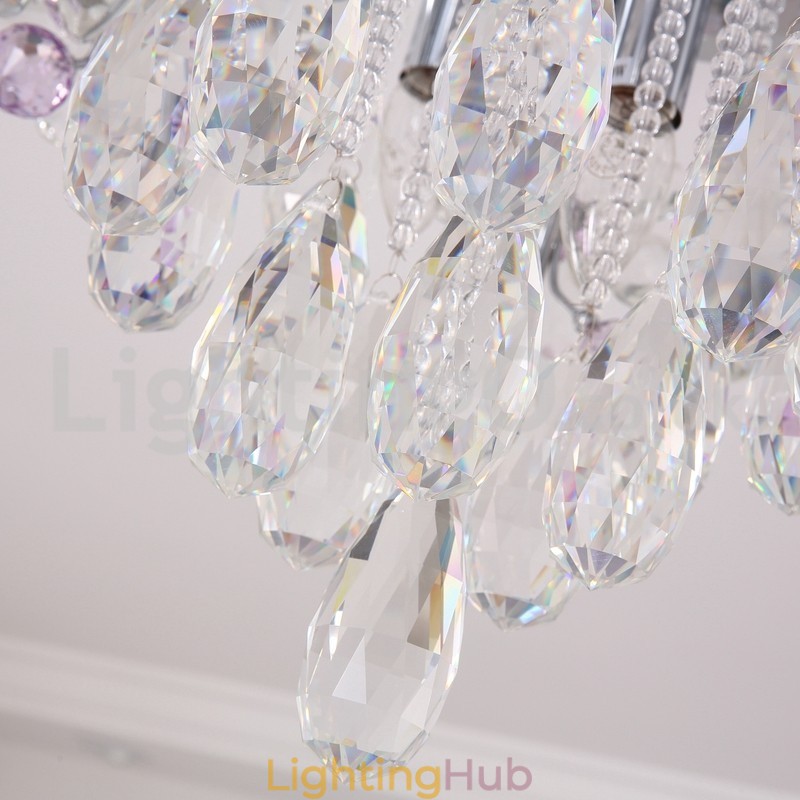 Luxury Round Crystal Flush Mount Ceiling Lights