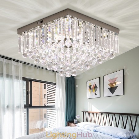 Contemporary 40CM 50CM Square Crystal Flush Mount Ceiling Lights Contemporary 40CM 50CM Square Crystal Flush Mount Ceiling Lights