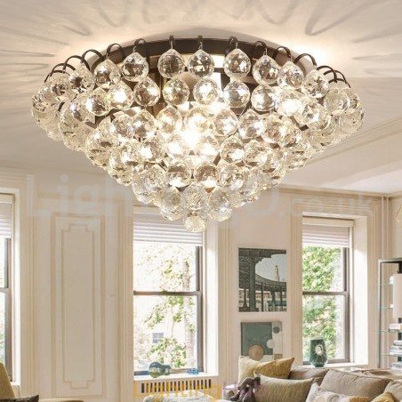 Contemporary 30CM 55CM Round Crystal Flush Mount Ceiling Lights Contemporary 30CM 55CM Round Crystal Flush Mount Ceiling Lights